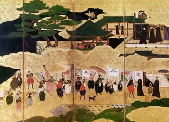 Die Ankunft der Portugiesen in Japan (Detail)